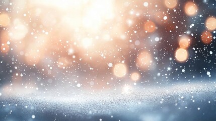 Ethereal bokeh light background for festive designs, holidays, and text overlays. Soft white and pastel abstract with copy space ideal for Christmas and New Year greetings,