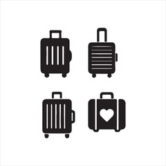  bag suitcases isolated on white background