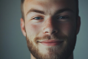 Obraz premium Man smiling close-up