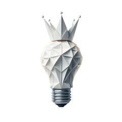 Whimsical Origami King Character &ndash; Playful Paper Art Illustration.