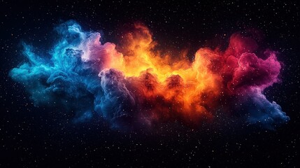 Fototapeta premium Colorful cosmic nebula cloud, art background, energy concept for wallpaper, presentation