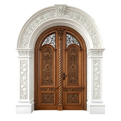 Obraz premium arched wooden door