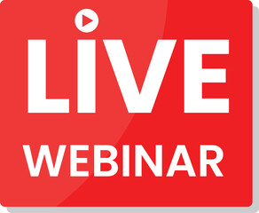 vector red live webinar premium design 

