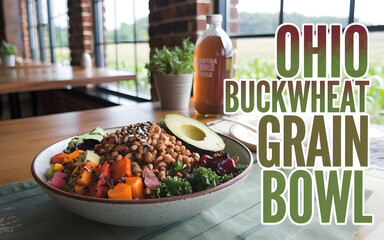 Ohio Buckwheat Grain Bowl with Saskatoon Berry Vinaigrette
