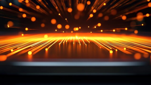Illuminating Fiber Optics: Exploring Light's Journey Through Technology's Core with Radiant Glows and Dynamic Displays