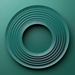 Fototapeta premium Teal concentric circles background