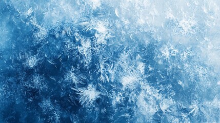 Abstract bubbles of frosted blue and icy silver plain background