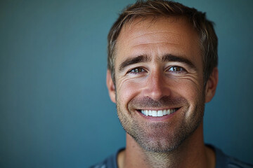 Obraz premium Man smiling close-up