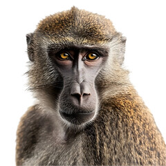 Baboon Face Portrait Isolated Die
