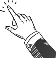 vector of mouse cursor hand art and illustration