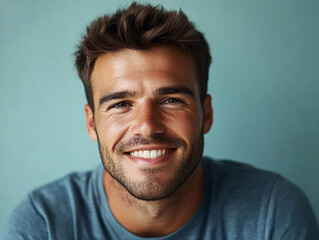 Obraz premium Man smiling close-up