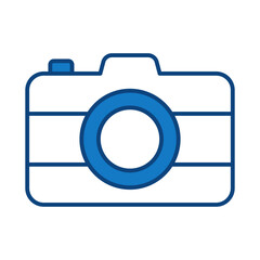 Camera Blue Line Icon. Device, Technology, Smart Device, AI Line Editable Stroke Icons