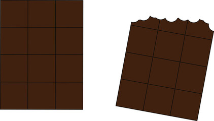 Chocolate with white background