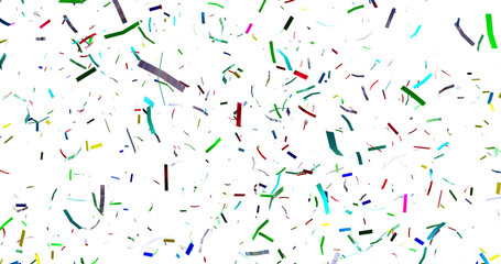 Colorful Confetti against a White Background Tranparent BG Confeti. Falling confetti on transparent background. Festival seamless pattern with confetti.
