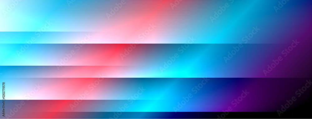 Poster Dynamic shadow lines with gradient colors geometric background