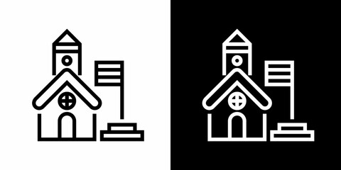 Education element icon. Educational equipment. Black icon. Silhouette