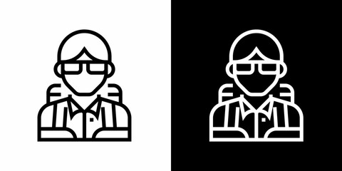 Education element icon. Educational equipment. Black icon. Silhouette