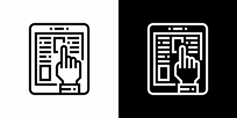 Education element icon. Educational equipment. Black icon. Silhouette