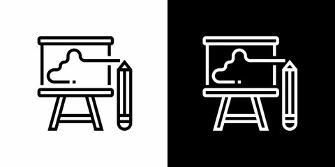 Education element icon. Educational equipment. Black icon. Silhouette