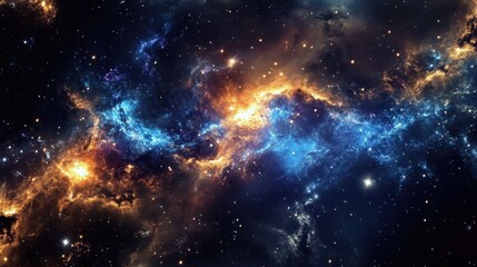 Naklejka premium Mood wallpaper deep space, the cosmic telescope discovery of a galaxy, Generative AI
