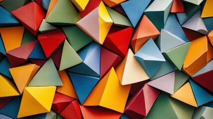 Fototapeta premium Colorful wallpaper image depicting diferent colorful shapes