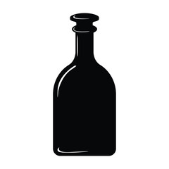 Classic Glass Bottle Silhouette vector