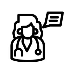 Online Consultan Doctor Female icon