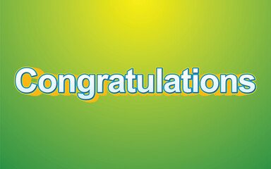 Congratulations - Typography, Lettering, Handwritten, vector for greeting