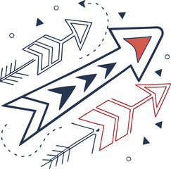  vector of abstrakte Pfeile