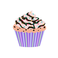 Choco Chip Candy Sprinkle Cupcake