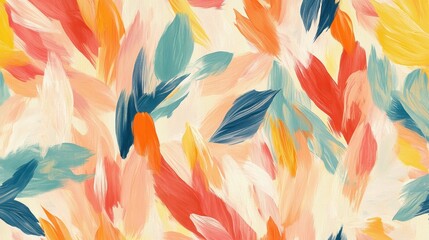 A vibrant, abstract tapestry of flower petals or a mesmerizing nature pattern, rendered in the expressive style of a painting, forming a captivating wallpaper backdrop, with the dynamic lines of wavy