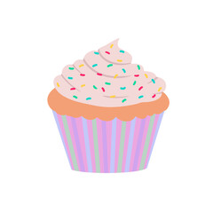 Vanilla Candy Sprinkle Cupcake