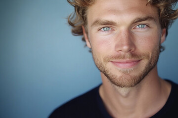 Fototapeta premium Man smiling close-up