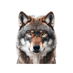 Fototapeta premium Majestic Wolf Portrait Intense Gaze of a Grey Wolf