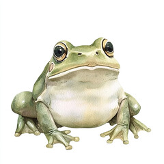 Loud Night Croak of a Minimal Isolated Frog in Nature Capturing the Essence of Nocturnal Life and the Unique Sounds of Amphibians in a Serene Environment