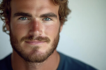 Fototapeta premium Man smiling close-up