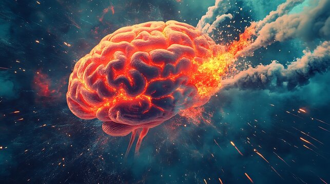 The Exploding Mind: A Visual Representation of Mental Overload and Cognitive Strain