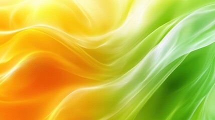Obraz premium Abstract green-orange wave background design