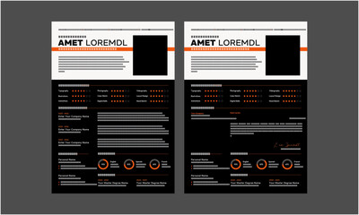 Resume CV. Professional modern and minimal resume CV, Clean and modern resume portfolio CV template
