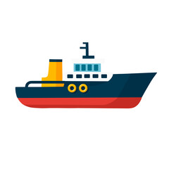 Obraz premium Illustration Of A Cargo Ship