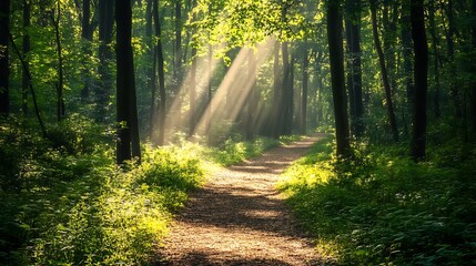 Obraz premium morning in the forest