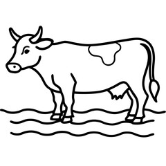 Cow on Waterline