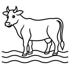 Cow on Waterline