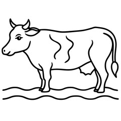 Cow on Waterline