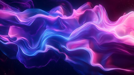 Obraz premium Abstract Purple and Blue Nebula: A Cosmic Dance of Light and Color