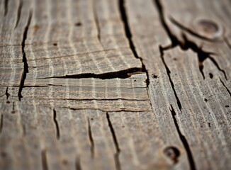 Grunge Wood with Star Crack Pattern Close Up For Rustic Backgrounds