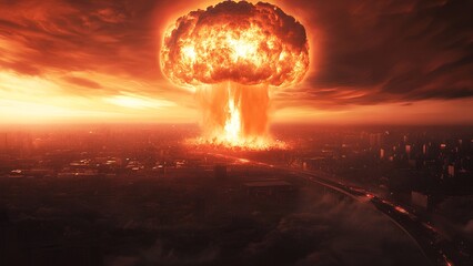 Dramatic Nuclear Explosion Over City | Apocalyptic Destruction & Atomic Bomb Blast