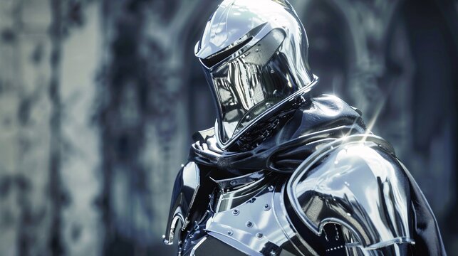 Shiny chrome armor with a modern twist
