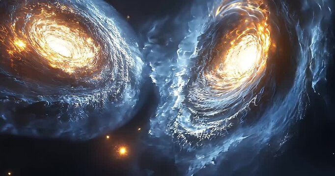 Abstract swirling galaxies cosmic phenomenon