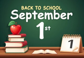 September 1st Back to School with Apple and Books